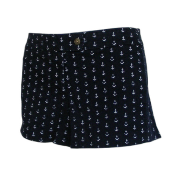 J.Crew Factory Shorts, 8, Chino, Blue, Anchors, Pockets, Zipper - Picture 3 of 13